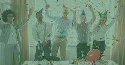 Employees celebrating